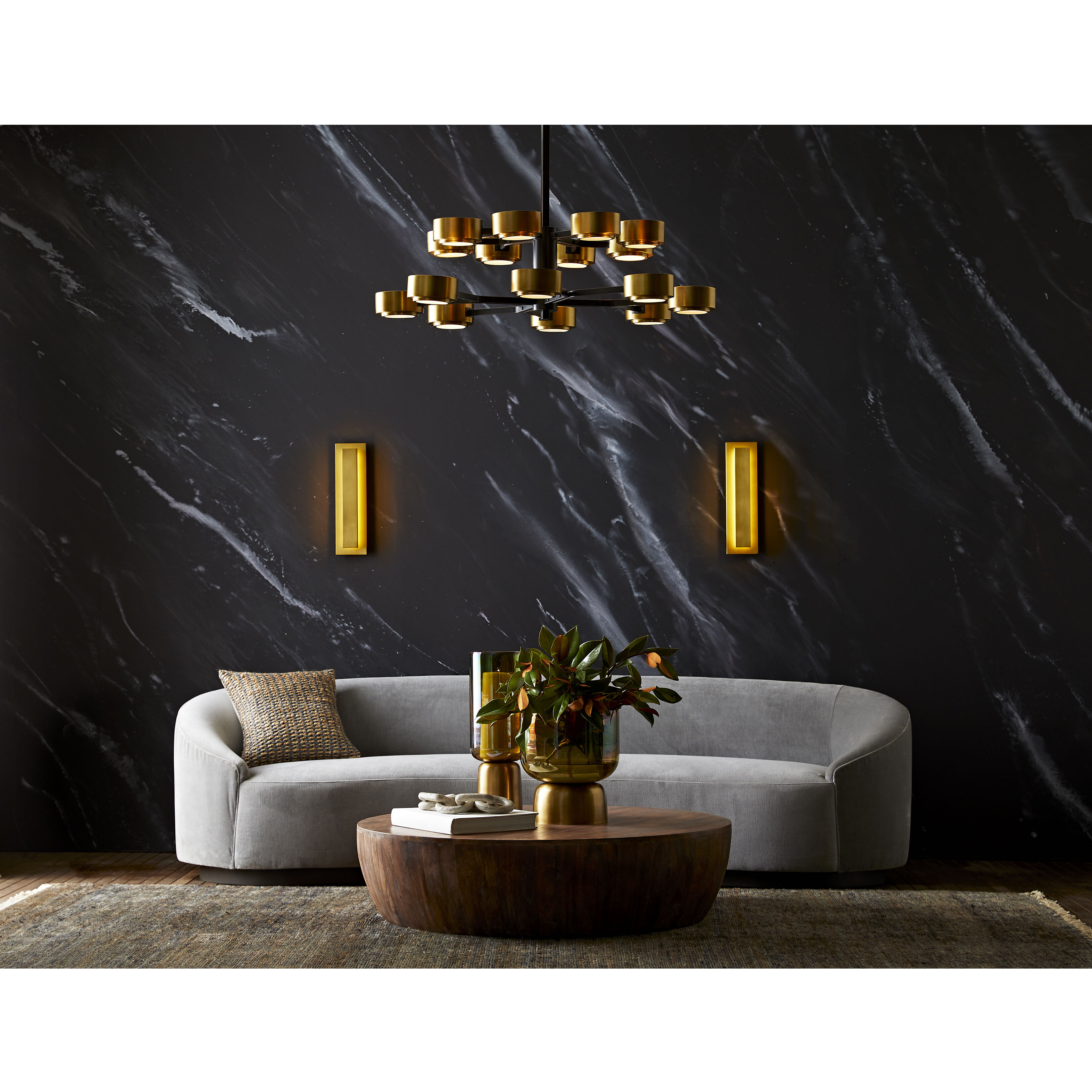 Jalen 16 Light 40 inch Bronze and Vintage Brass Chandelier Ceiling Light